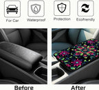 Car Armrest Cover Pad - Car Center Console Cushion Protector Against Pet Claws, Dirt and Sticky Fingers, Comfortable Auto Decor Accessory Fit for Sedan, Van, SUV (AAI-JC0122-1M)