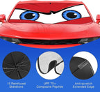 Upgraded Car Windshield Sun Shade Umbrella, Car Shade Front Windshield Sun Shade, Foldable Umbrella for Block UV Rays & Sun Heat Protection, 57"X31"