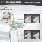 Foam Cannon for Pressure Washer, Snow Clear Foam Cannon Dual Connector Accessories, Power Washer Soap Attachment for Car Wash, Stainless Steel Filter, 5 Nozzle Tips with Holder