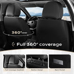 Coverado Seat Covers, Car Seat Covers Front Seats, Leather Seat Covers for Cars, Car Seat Protector Waterproof, Black Car Seat Cushion, Front Carseat Cover Universal Fit for Most Cars Orange