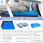 Gel Seat Cushion, Double Thick Egg Gel Cushion for Pressure Pain Relief, Breathable Wheelchair Cushion Chair Pads for Car Seat Office Chair (16x14x1.65inch)