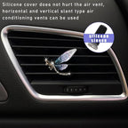 Augeny 2PCS Bling Dragonfly Air Vent Clips, Cute Crystal Car Air Fresheners Vent Clips, Rhinestone Diamond Auto Diffuser Vent Clip for Women Girls, Car Interior Decor Accessories (Blue)