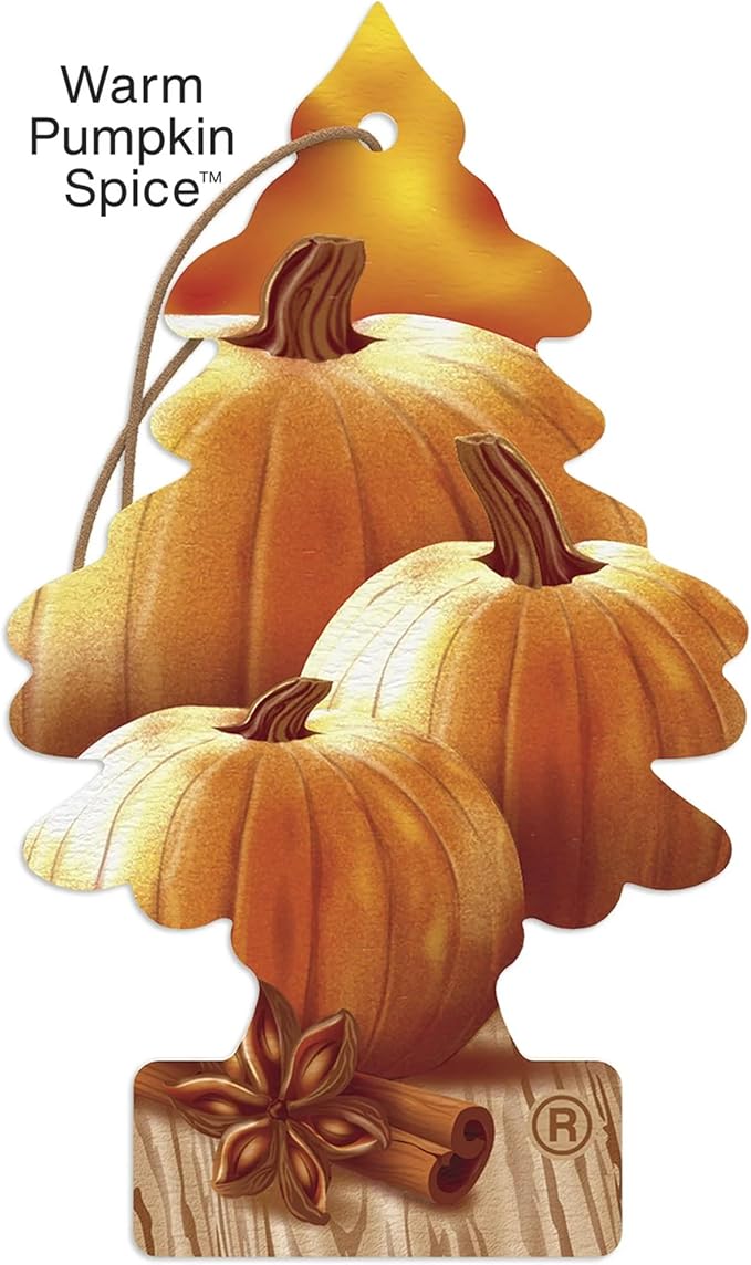 Little Trees Auto Air Freshener, Hanging Card, Warm Pumpkin Spice, 3 Pack