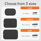 Baby Uma Car Window Shades (2 Pack) - 14.2″ x 21.3″, UPF 50+ Car Window Covers, 99% UVB + 94% UVA Protection, Static Cling Sun Shade with Travel Bag (Medium)