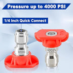 Tool Daily Pressure Washer Tips, Set of 7 Power Washer Nozzle Tips Multiple Degrees, 1/4 Inch Quick Connect, 2.5 GPM