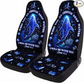 GENANY Bible Verse Car Seat Covers Set of 2, Sea Themed Breathable Front Seat Covers for Truck Sedan SUV, Christian Car Accessories, Christian Gift for Women Men