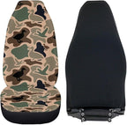 Car Front Seat Covers Elastic Fabrics Universal Duck Camo Print Car Seat Covers Protector Easy to Install Automotive Accessories Suitable for Cars, SUV and Trucks, Set of 2