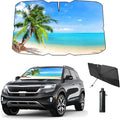 Windshield Sun Shade Umbrella for Car Front Window Sun Visor for Windshield Car Summer Accessories Protect Interior from UV Rays & Heat for Sedan, Compact SUV, Hatchbacks 57"*31"