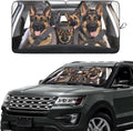 GENANY German Shepherd Dog Family Funny Windshield Sun Shade for Car SUV Truck (59x29 Inches), Shades for Front Windows, Sunshade for Car, Protector Blocks UV, Spring Auto Decor