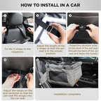 Upgrade Dog Booster Seat for Small Dogs,Small Dog Car Seat with Sturdy Metal Frame and Waterproof Leather Material for Small Pets up 20 lbs,Portable Travel Carrier with Storage Pocket