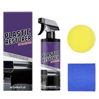 Car Polish | 237ml Car Restorer Spray with Sponge and Towel | UV Protection Coating for Interior Care Vehicle Restoration Detailing Dashboard Refurbishment