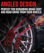 Adam's Polishes Angled Wheel Detailing Brush - Car Cleaning Wheel Brush | Use W/Wheel Cleaner, Rim Cleaner, Chrome Cleaner | Car Wash Brush Cleans Brake Dust from Barrels & Hard to Reach Areas Bundle