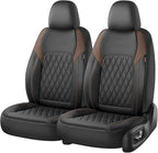 Coverado Seat Covers, Car Seat Covers Front Seats, Automotive Seat Covers, Waterproof Leather Car Seat Covers, Car Seat Cushion, Driver Seat Covers Car Seat Protector Fit Most Cars Truck, Black&Coffee