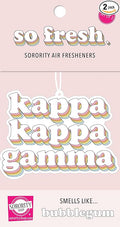 Sorority Shop Kappa Kappa Gamma - Retro Air Freshener - 2/Pack - Bubblegum Scent