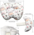 KAKIBLIN Baby Support Pillow, Head and Neck Support, 2 in 1 Banana Neck Pillow for Baby Newborn, Adjustable Stroller Head Pillows for Kids (Hedgehog)