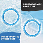 896584000-143 4Packs Replacement Tires with Super Hump Compatible with 2X 4X Pool Cleaners