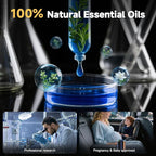 Smart Car Air Freshener with Star Light & 50ml Diffusers Oil Refills, Auto On/Off Aroma Diffuser, 3 Adjustable Mist Modes Rechargeable Aromatizante para Carro - Car Diffuser（Cologne）