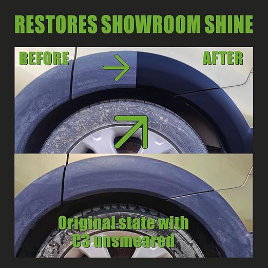 90ml Ceramic Plastic Restorer - Car Trim Restorer Kit with 12-Month UV Protection, 3 fl oz Professional Grade