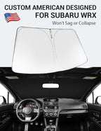 Proadsy 2026 Upgrade Windshield Sun Shade Custom Fit 2008-2014 WRX Foldable Front Sunshade Protector Sun Visor Blocks UV Rays Keep Car Cooler