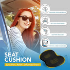 kingphenix Wedge Car Seat Cushion: Memory Foam Truck Seat Cushion for Car Seat Driver - Sciatica and Back Pain Relief - Enhancing Driving Comfort - Black X-Large
