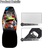 Funny Tree Frog Car Seat Covers for Front Seats Anti-Slip Comfort Front Bucket Seat Cover Universal Fit for SUV Truck Sedan