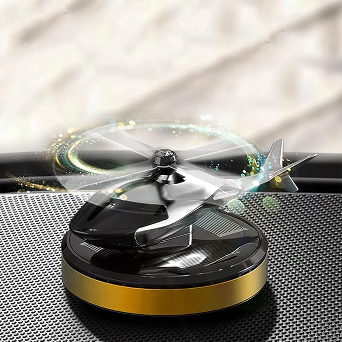 Helicopter Car Air Freshener Rotating Solar Car Freshener Airplane Car Perfume