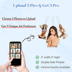 3pcs 1 Set Custom Car Air Freshener with 3 Unique Picture Photo Logo - Personalized Gifts for Valentine's Day Birthday Anniversary