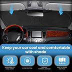 for Chevy Car Equinox 2005-2017 Windshield Sunshade Foldable Sun Shield, Front Window Shade for Chevy Silverado Traverse Tahoe Custom Fit Sun Visor Accessories Protector 210T Reflective Cover Block UV