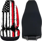 ELEQIN Retro American Flag Seat Covers, Car Seat Covers Front Seats, Car Seat Cushion, Front Car Seat Covers Canvas Car Seat Protector Universal Fit Most Cars