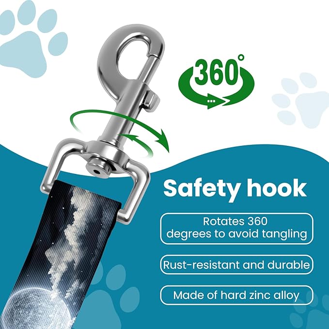 Adjustable pet cat and Dog car seat Belt，The Lanyard is Flexible and Adjustable from 20 to 33 inches(Beautiful Starry Sky)