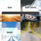 Sun Visor Extender for Car, Upgraded Polarized Car Sun Visor Extender with PC Lens, Velcro Design Convenient Adjustment Position, Filtering Glare, UV Rays for Safe Driving, Universal for Cars, SUV