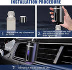 FeatWell Car Aromatherapy/Fragrance car Air fresheners/Humidifier Essential Oil Diffuser for Vehicle (Black)