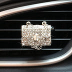 2 Pieces Crystal High Heel Shoe and Bag Air Vent Clips Rhinestone Car Air Freshener Clip Bling Car Clip Gift Decorations Charm Car Inter Air Vent Decor Accessories for Girls Women