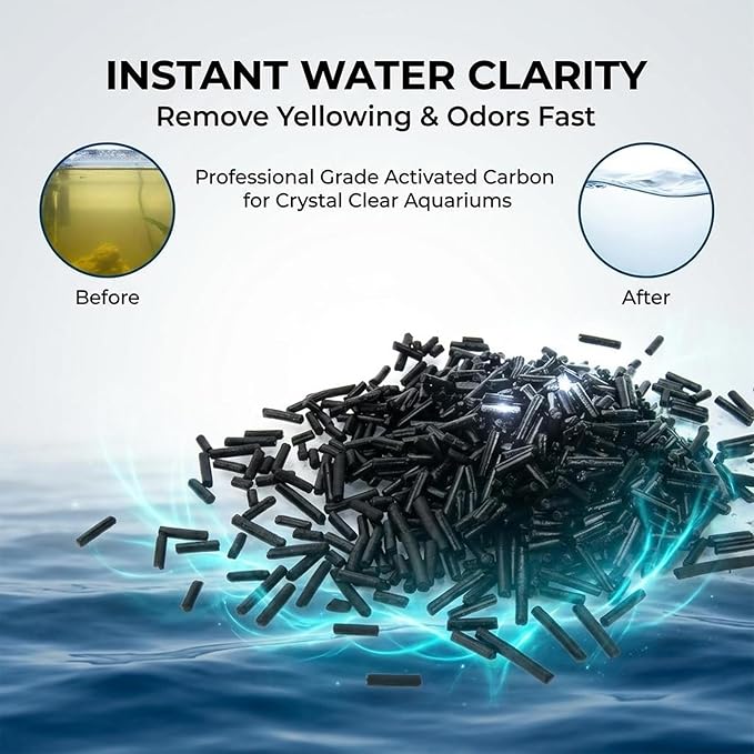 Sukh 310g Acid Free Activated Carbon Pellets - Activated Charcoal Bulk Activated Carbon Aquarium Charcoal Pellets Activated Charcoal Filter Carbon Aquarium Filter for Waterbox Aquariums Pond Fish Tank