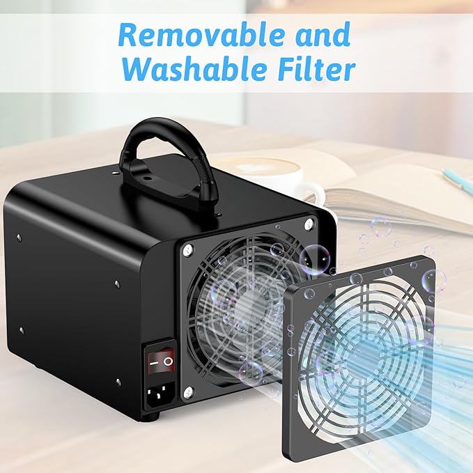 Ozone Generator 218,000mg/h, Commercial Ozone Machine Odor Removal, High Capacity Ozone Machine, Home Ozone Generator for Car, Home, Smoke, Pet, etc (Black) - by TTDMK