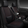 Wrangler Seat Covers 2007-2026 Full Set, Waterproof Leather Interior Sets with Lumbar Support Custom Fit for Jeep Wrangler JK JL 4 Door Unlimited Sahara/Sport/Rubicon X 392 Willys, Black Red
