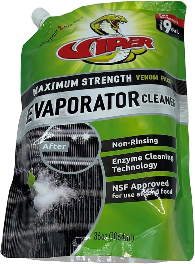 Refrigeration Technologies Viper Maximum Strength Venom Pack Evaporator Cleaner 36 fl oz RT320V Pure Concentrate Coil Cleaner perfect for Viper Foam Jet Sprayer 2-in-1 Hand Pressure Sprayer RT301S (2)