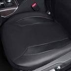 Flying Banner car seat Covers Protects Water Proof Faux Leather Carbon Fiber Front and Rear Bench (Black Black, Full Set - 9PCS)