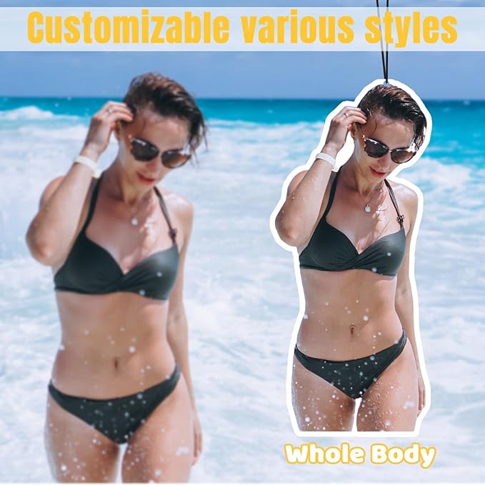 HJX Custom Air Fresheners with Picture, Double-Sided Air Freshener for Car Customized Photo Text, Personalized Meaningful Gifts for Boyfriend (White Style)