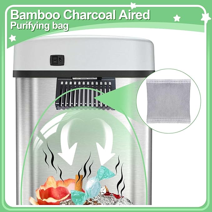12PCS Charcoal Odor Absorber, Household Activated Charcoal Odor Absorber, Bamboo Charcoal Air Purifying Bag, Shoe Deodorizer, Odor Eliminator for Trash Cans, Refrigerators, Pets, Cars