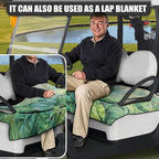 Biyejit Golf Cart Seat Covers with 4 Pockets Golf Cart Seat Towel Blanket Fits 2-Seat Golf Carts, Golf Cart Accessories