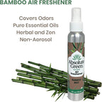 Absolute Green Air Freshener Room Spray, Non-Toxic, Cover Odors, Safe around Kids and Pets, Natural Bamboo Mist Scent 4oz (1 Pack)