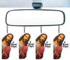 4 x Jesus I Saw That Funny Car Air Freshener, Christian Gift For Her Him, Funny Jesus Christmas Gift, Jesus Meme Gifts, Christmas Car Accessories, 3.2inch - Pack of 4