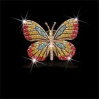 Gold Butterfly Bling Butterfly Car Clip Decor, Cute Car Vent Clips - Rhinestone Air Freshener Set with 3 Daisy Flowers