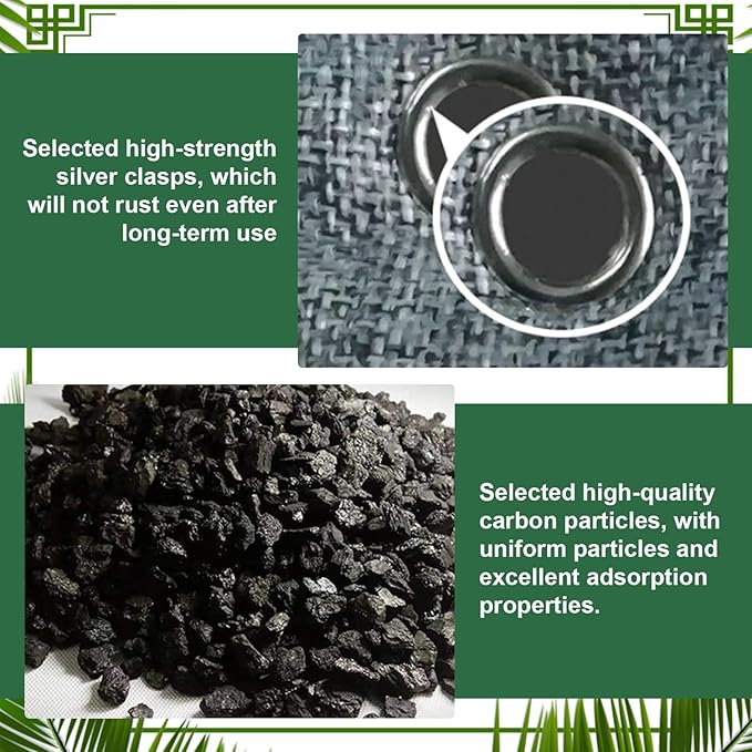 Charcoal Bags Odor Absorber, Activated Charcoal Odor Absorber Natural Bamboo Air Purifying Bags Air Freshener for Home Closet Car Office, 70g, Bamboo