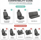 FH Group Automotive Full Car Seat Covers for SUV, Trucks, Sedan and More - Universal Fit Front High Back & Rear Solid Bench Design Interior Accessories - 3D Air Mesh Fabric Center Panel - Beige