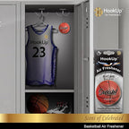 Basketball Car Air Freshener by HookUp - 4 Pack - Black Gold Scent (Extra Strong) | Unique Basketball Gift for Players, Coach, Fans | Hanging Car Accessory with Long Lasting Fresheners Smell
