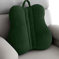 Lumbar Support Pillow for Recliner, Back Support Pillow for Office Chair, Back Cushion with Shredded Foam for Back Pain Relief & Reading, Lumbar Cushions for Couch, Sofa Seat, Car, Green