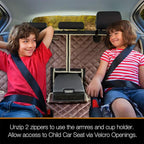 iBuddy Car Seat Cover Waterproof Back Seat Cover for Kids and Dogs Without Smell Heavy Duty and Nonslip Rear Seat Protector Non Stick Fur Bench Seat Cover for SUV Van Easy to Install Machine Washable