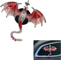 Dragon Car Decor,1pc Bling Red Dragon Car Air Freshener Vent Clips,Cute Alloy Enamel Wyvern Dragon Goth Vent Clips Dashboard Decorations,Refillable Essential Oil Diffuser